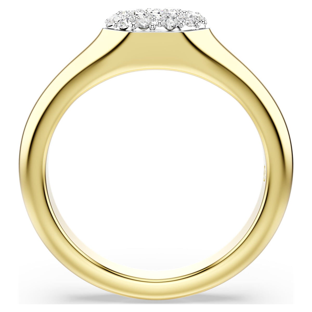 Swarovski Dextera ring with white mixed-cut accents and an 18K gold finish