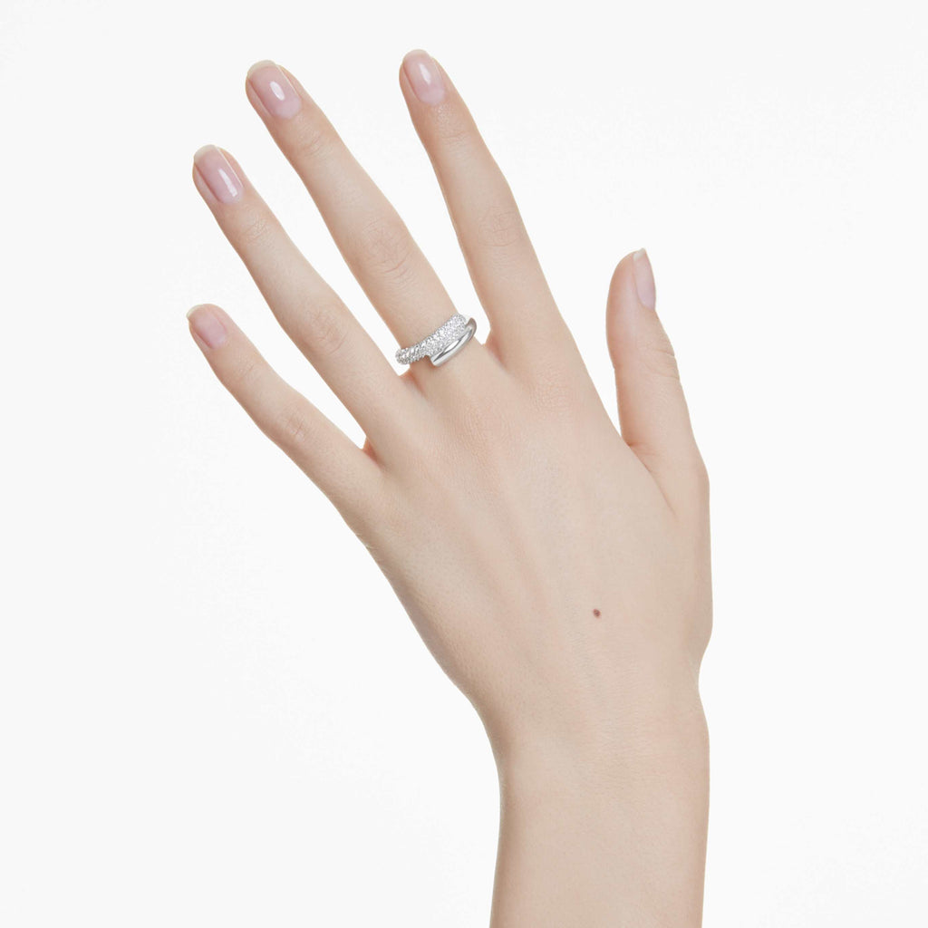 Swarovski Dextera ring with white accents and an 18K gold finish