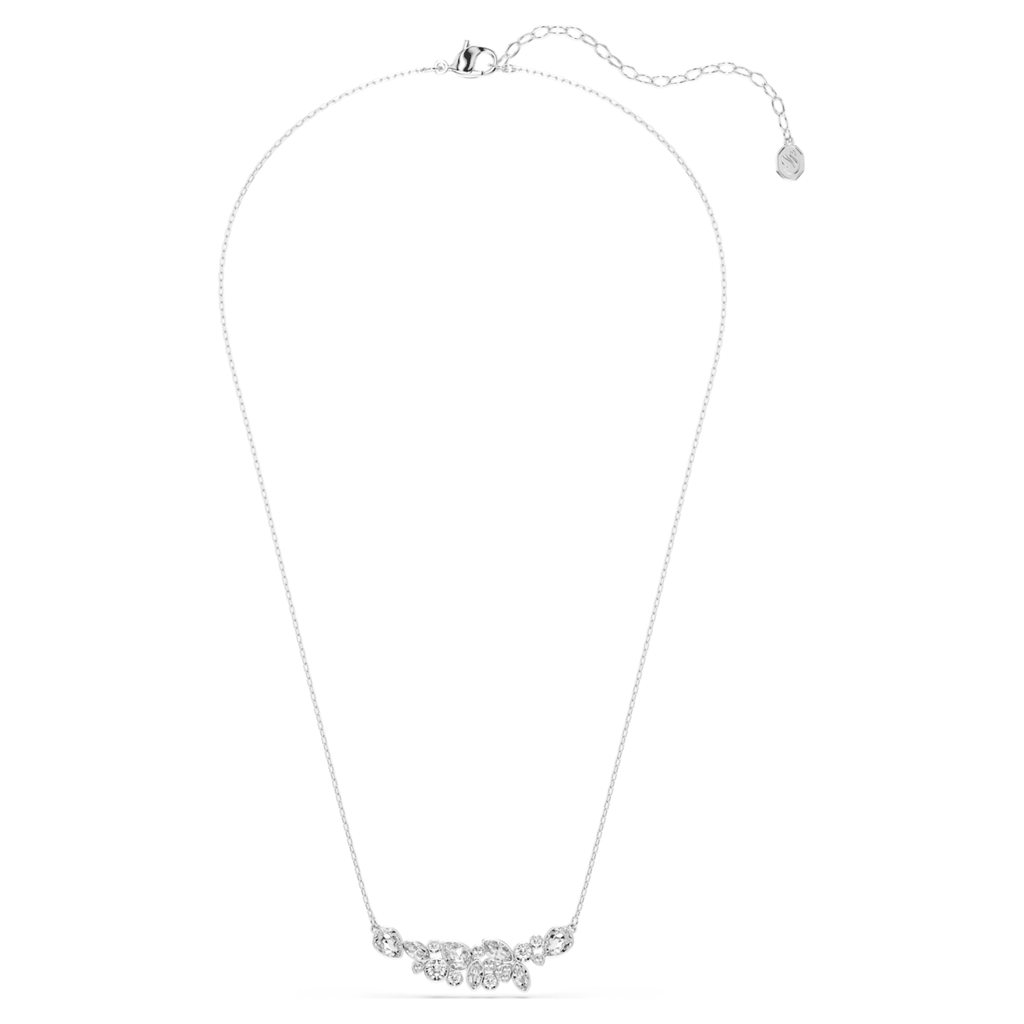 Swarovski Diapason necklace with white mixed-cut accents and rhodium plating