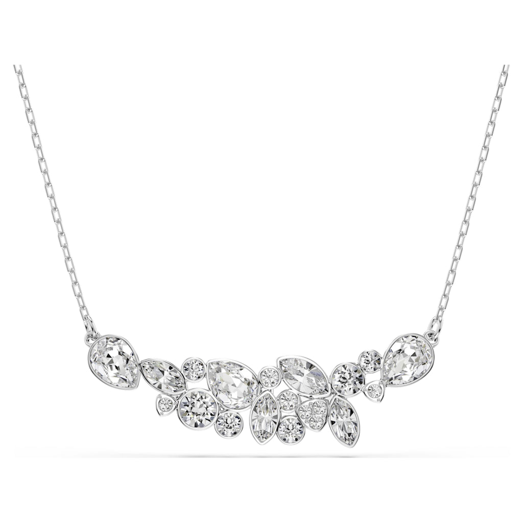 Swarovski Diapason necklace with white mixed-cut accents and rhodium plating
