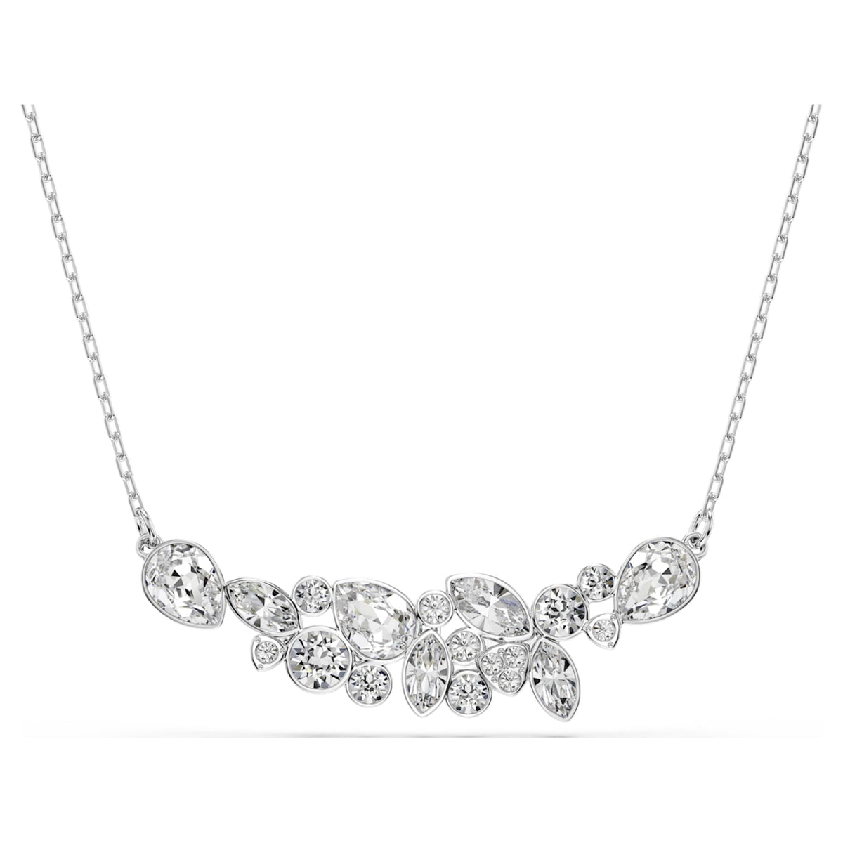 Swarovski Diapason necklace with white mixed-cut accents and rhodium plating
