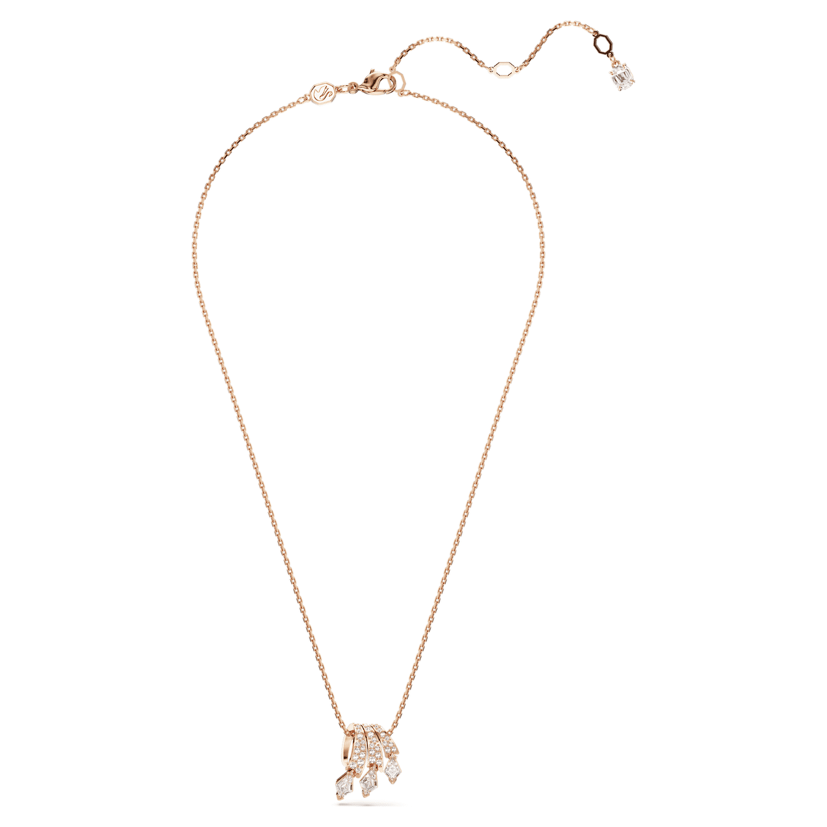 Swarovski Dragon & Phoenix pendant Dragon’s claw, White, 18K rose gold finish