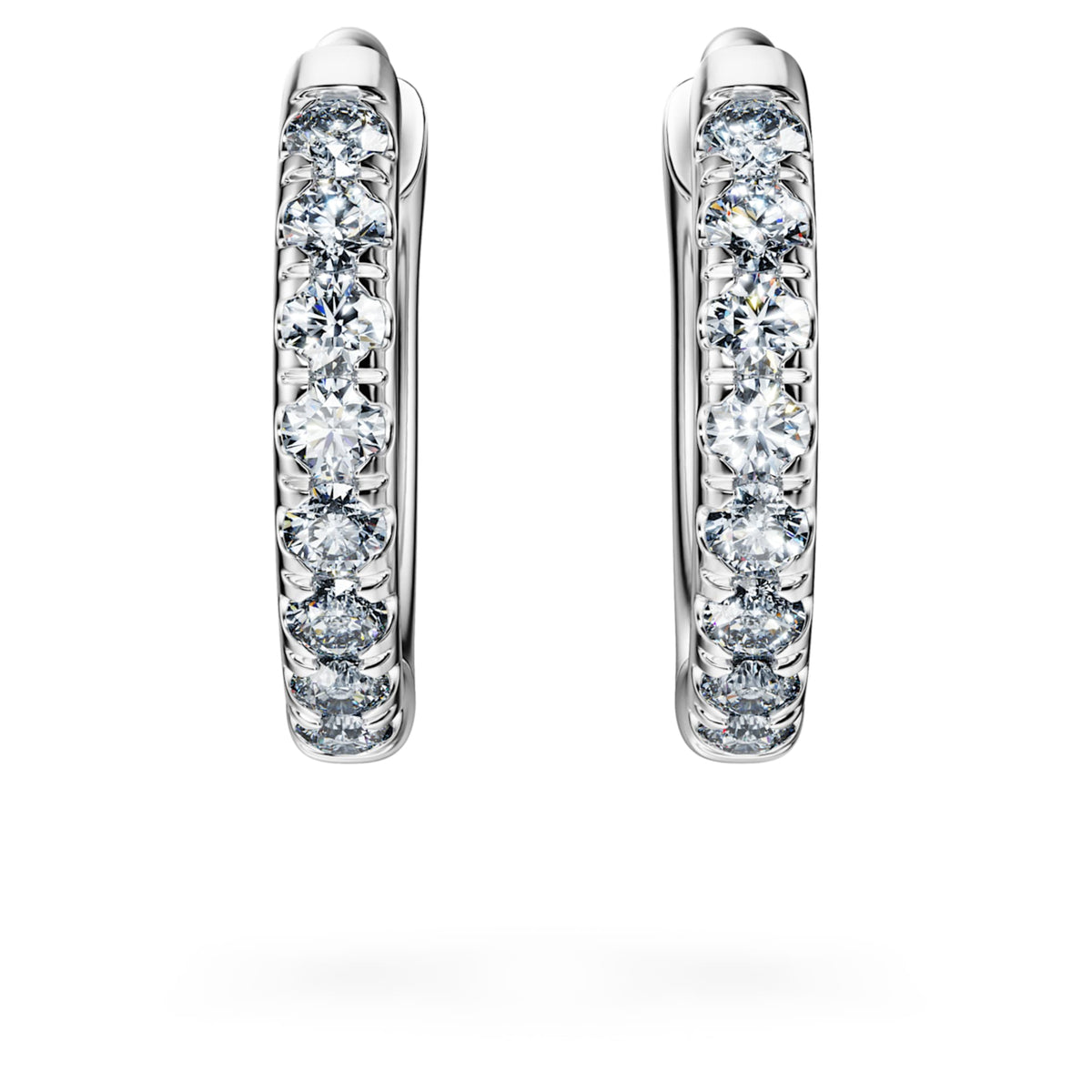Swarovski Eternity hoop earrings Lab-grown diamonds 0.1 ct tw, Round shape, Small, 14K white gold