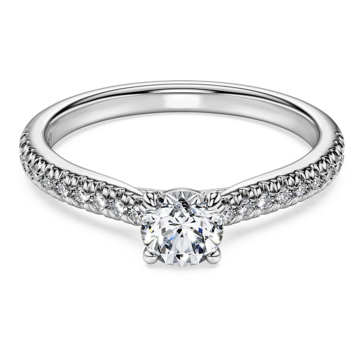 Swarovski Eternity solitaire ring Lab-grown diamonds 0.7 ct tw, Round shape, 14K white gold