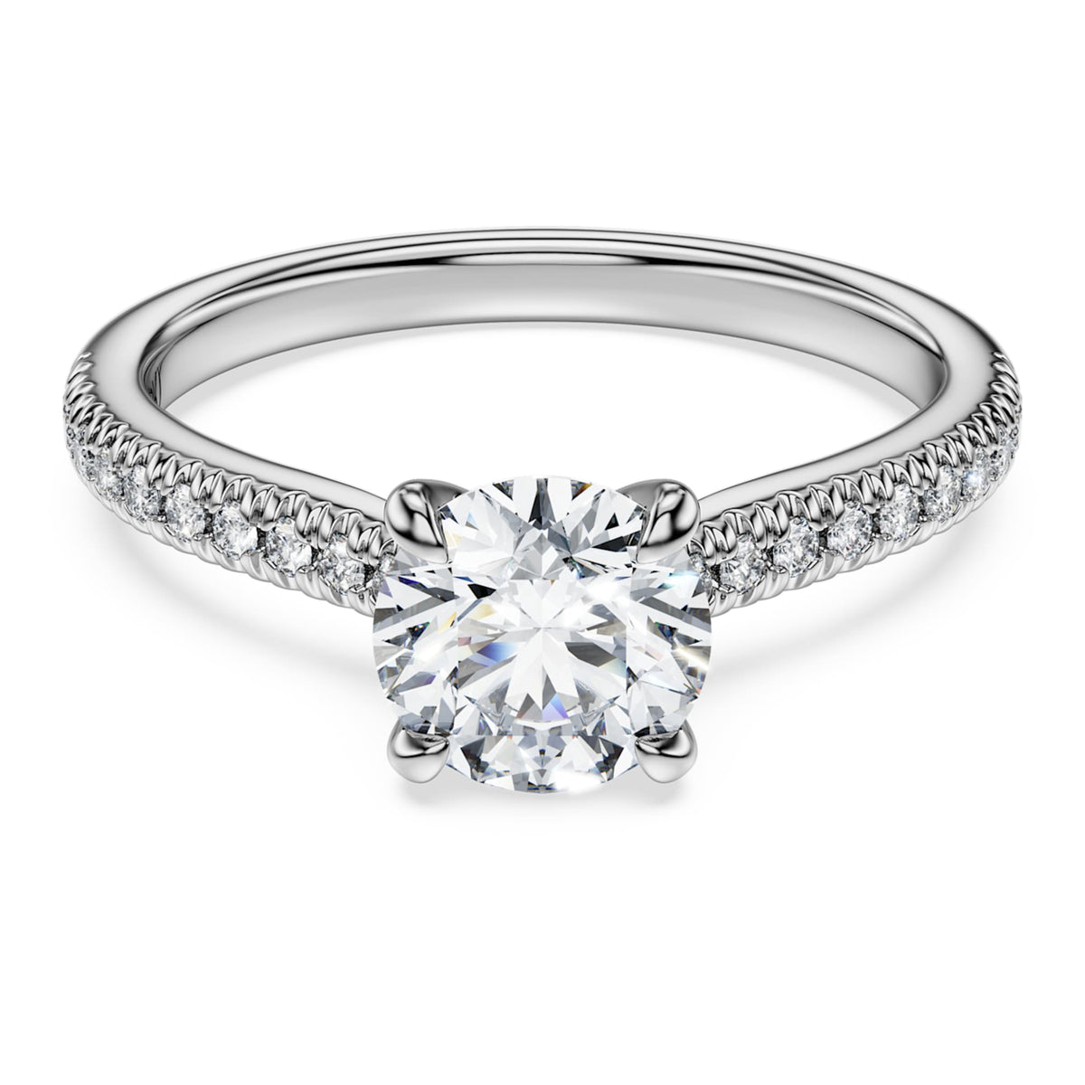 Swarovski Eternity solitaire ring Lab-grown diamonds 1.2 ct tw, Round shape, 14K white gold