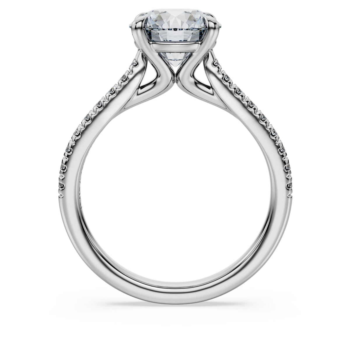 Swarovski Eternity solitaire ring Lab-grown diamonds 2.2 ct tw, Round shape, 14K white gold