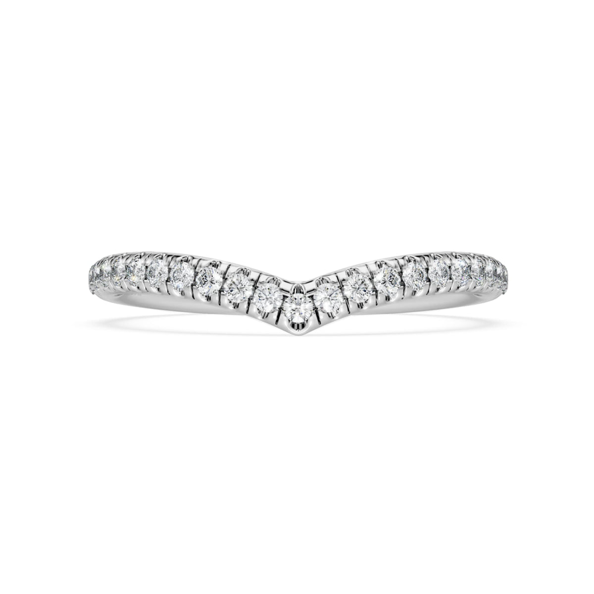 Swarovski Eternity V band ring Lab-grown diamonds 0.25 ct tw, Round shape, 14K white gold