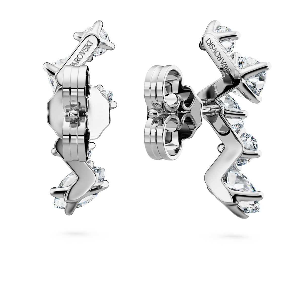 Swarovski Galaxy ear cuffs Lab-grown diamonds 1.25 ct tw, Mixed shapes, 14K white gold