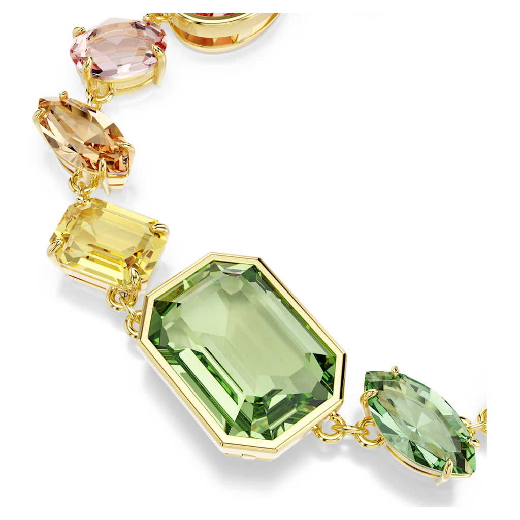 Swarovski Gema bracelet with multicolored mixed-cut accents and an 18K gold finish