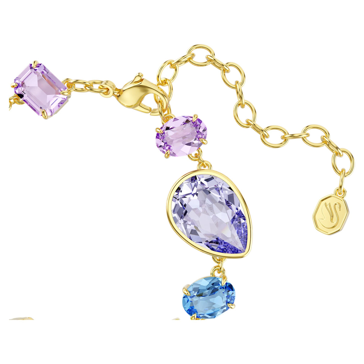 Swarovski Gema bracelet with multicolored mixed-cut accents and an 18K gold finish