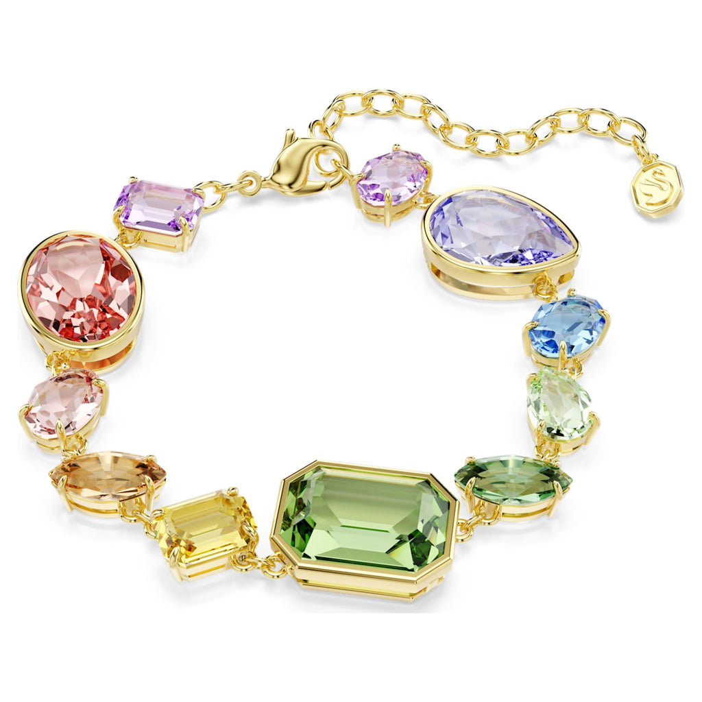 Swarovski Gema bracelet with multicolored mixed-cut accents and an 18K gold finish
