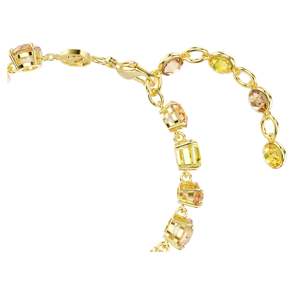 Swarovski Gema bracelet with yellow mixed-cut accents and an 18K gold finish
