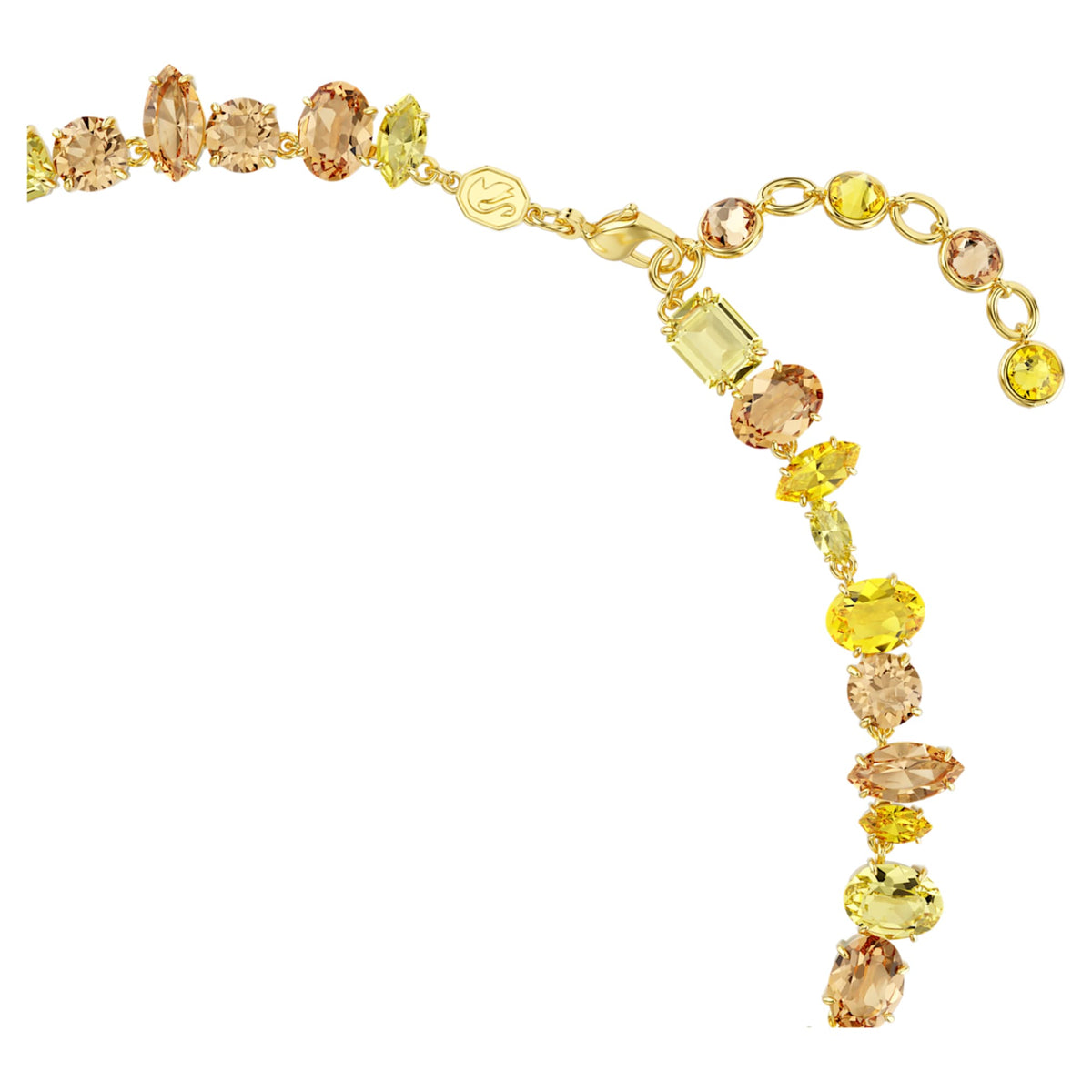 Swarovski Gema necklace with yellow mixed-cut accents and an 18K gold finish
