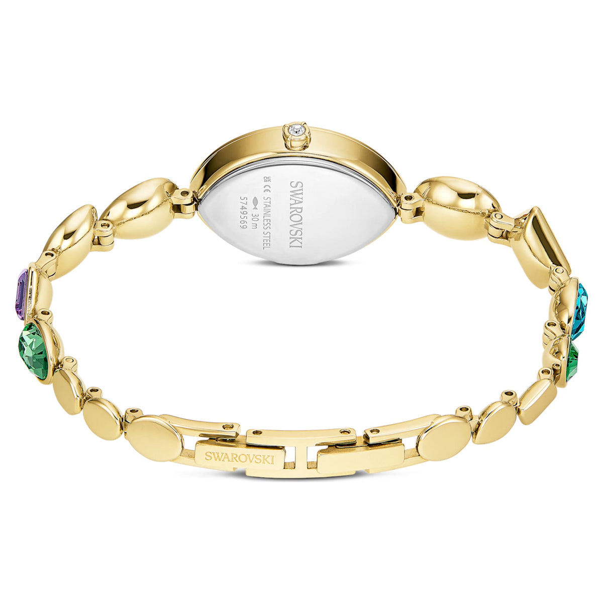 Swarovski Gema watch Crystal bracelet, Gold tone, Gold-tone finish