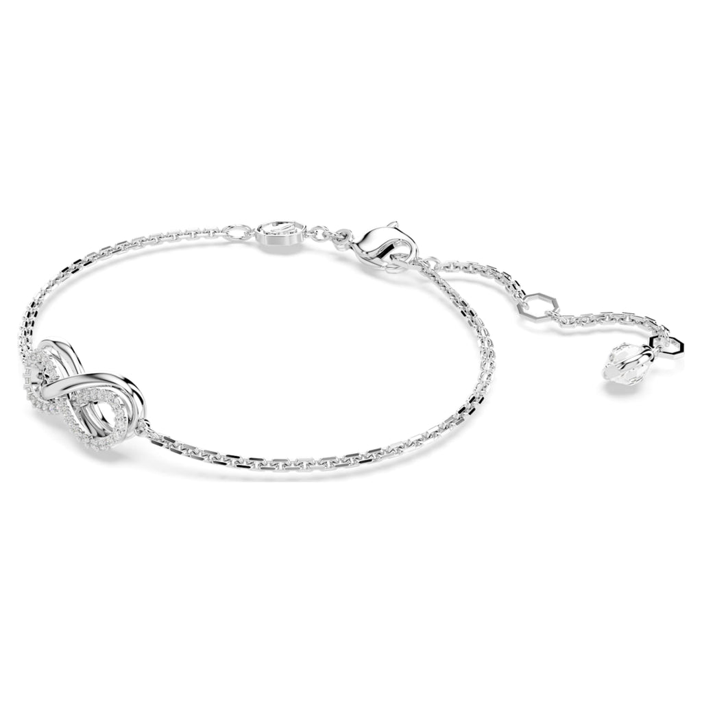 Swarovski Hyperbola bracelet Infinity, White, Rhodium plated