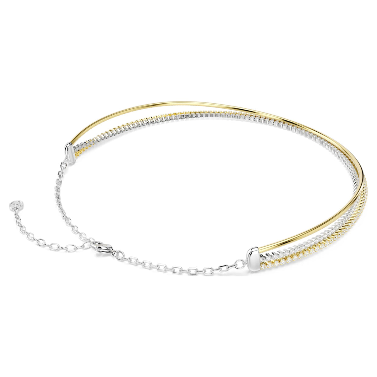 Swarovski Hyperbola necklace with white round-cut accents and a Mixed metal finish