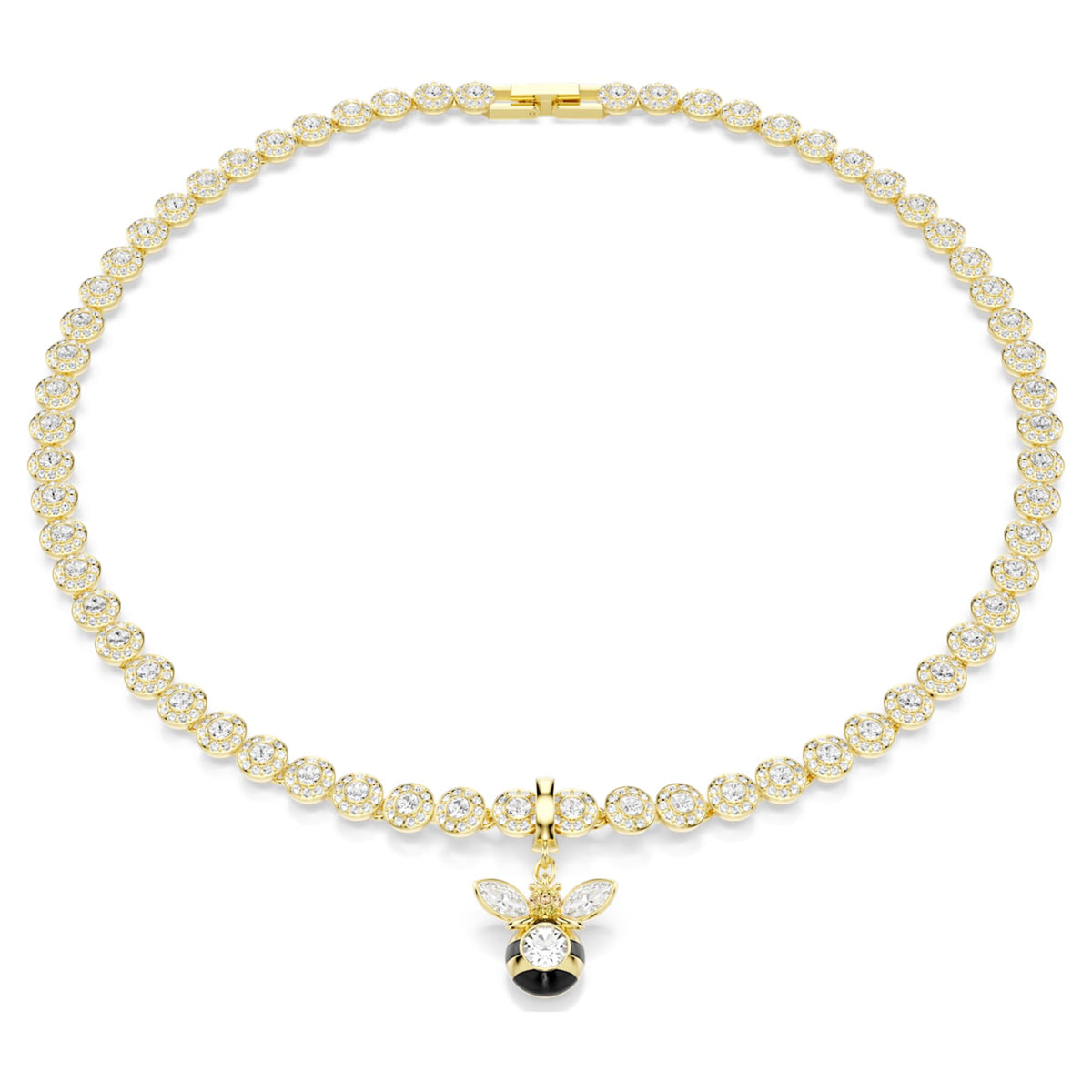 Swarovski Idyllia charm Mixed cuts, Bee, Multicolored, 18K gold finish
