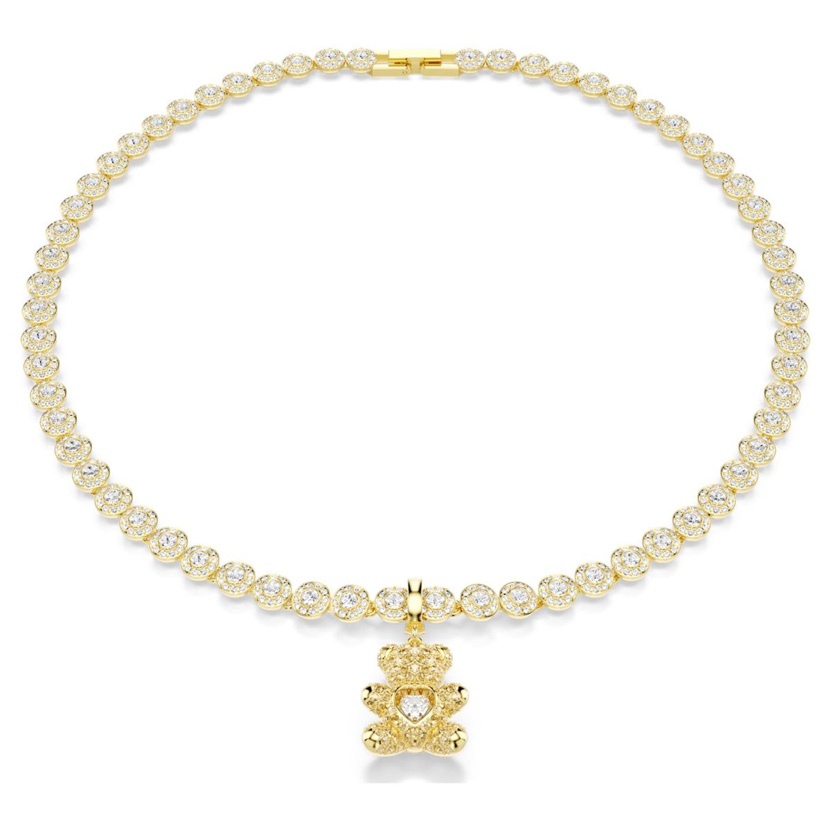 Swarovski Idyllia charm Mixed cuts, Teddy, Gold tone, 18K gold finish