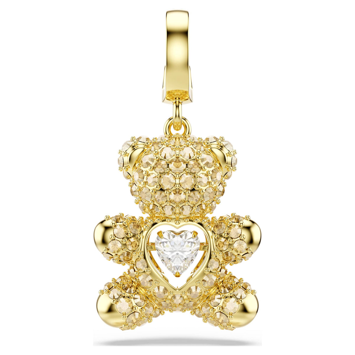 Swarovski Idyllia charm Mixed cuts, Teddy, Gold tone, 18K gold finish