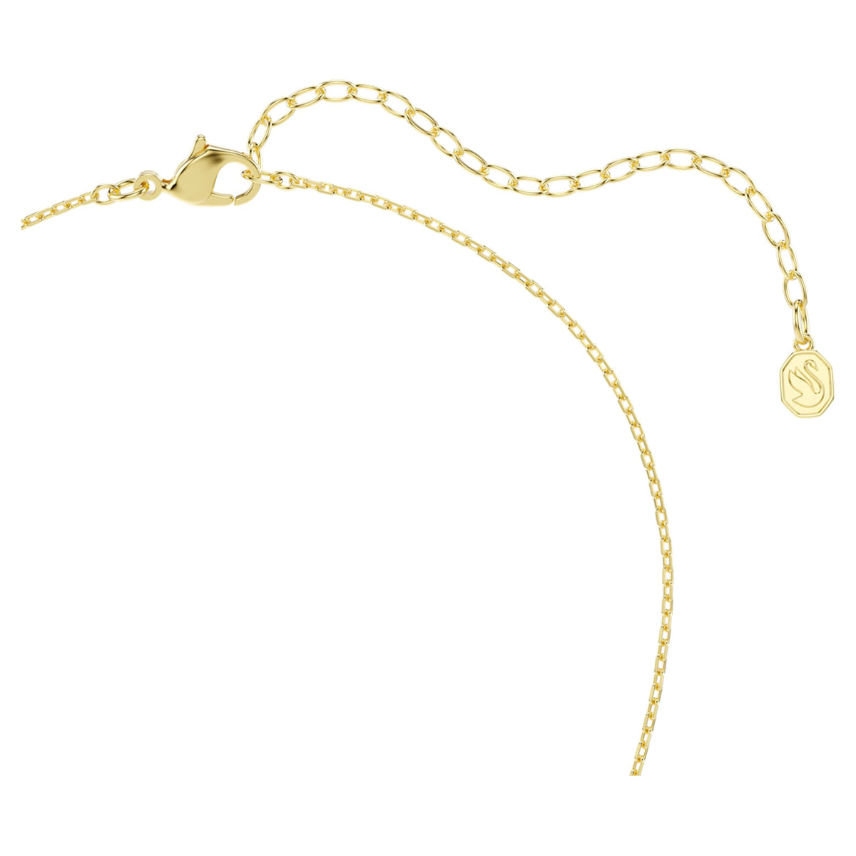Swarovski Idyllia pendant Mixed cuts, Heart, Key, Pink, 18K gold finish