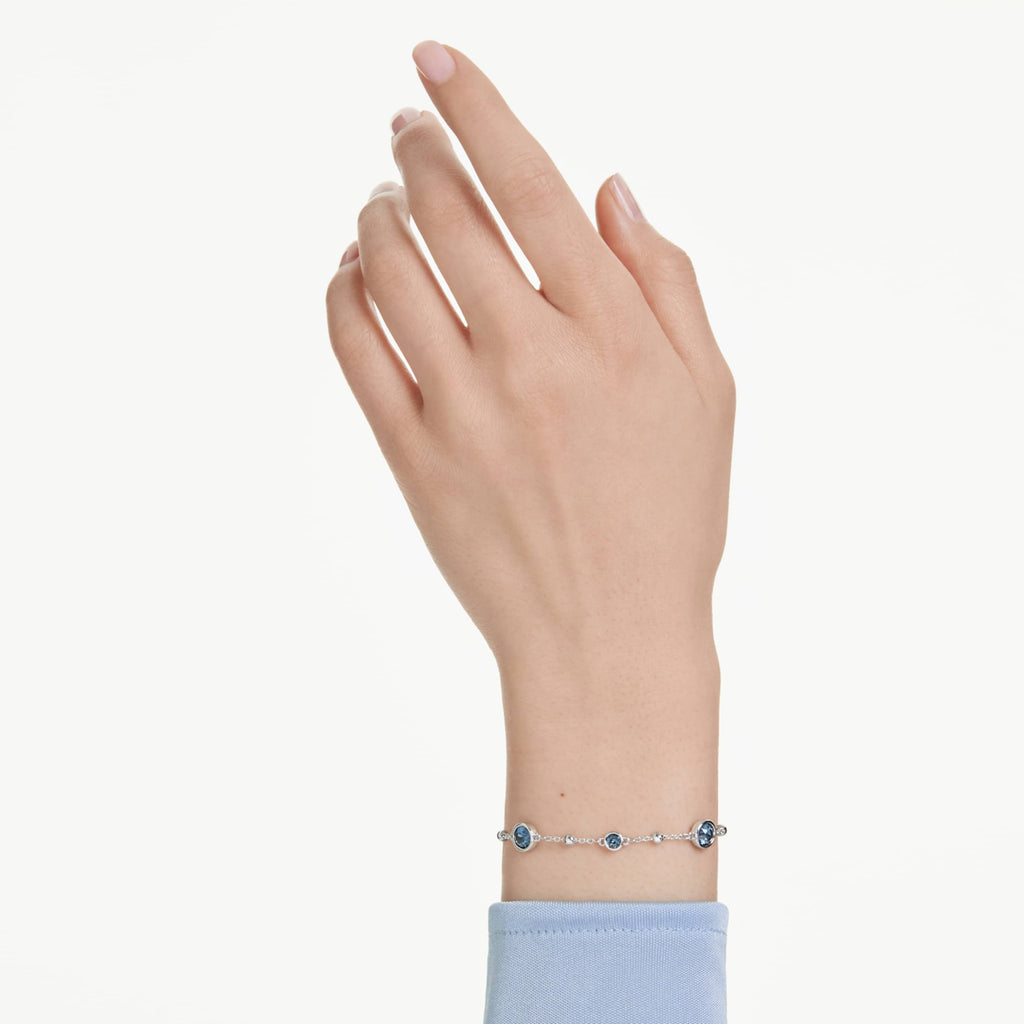 Swarovski Imber bracelet with white round-cut accents and rhodium plating