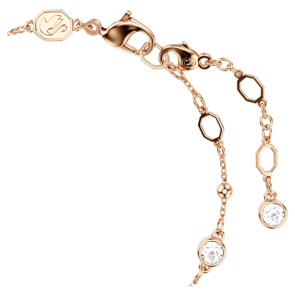 Swarovski Imber bracelet with white round-cut accents and an 18K rose gold finish