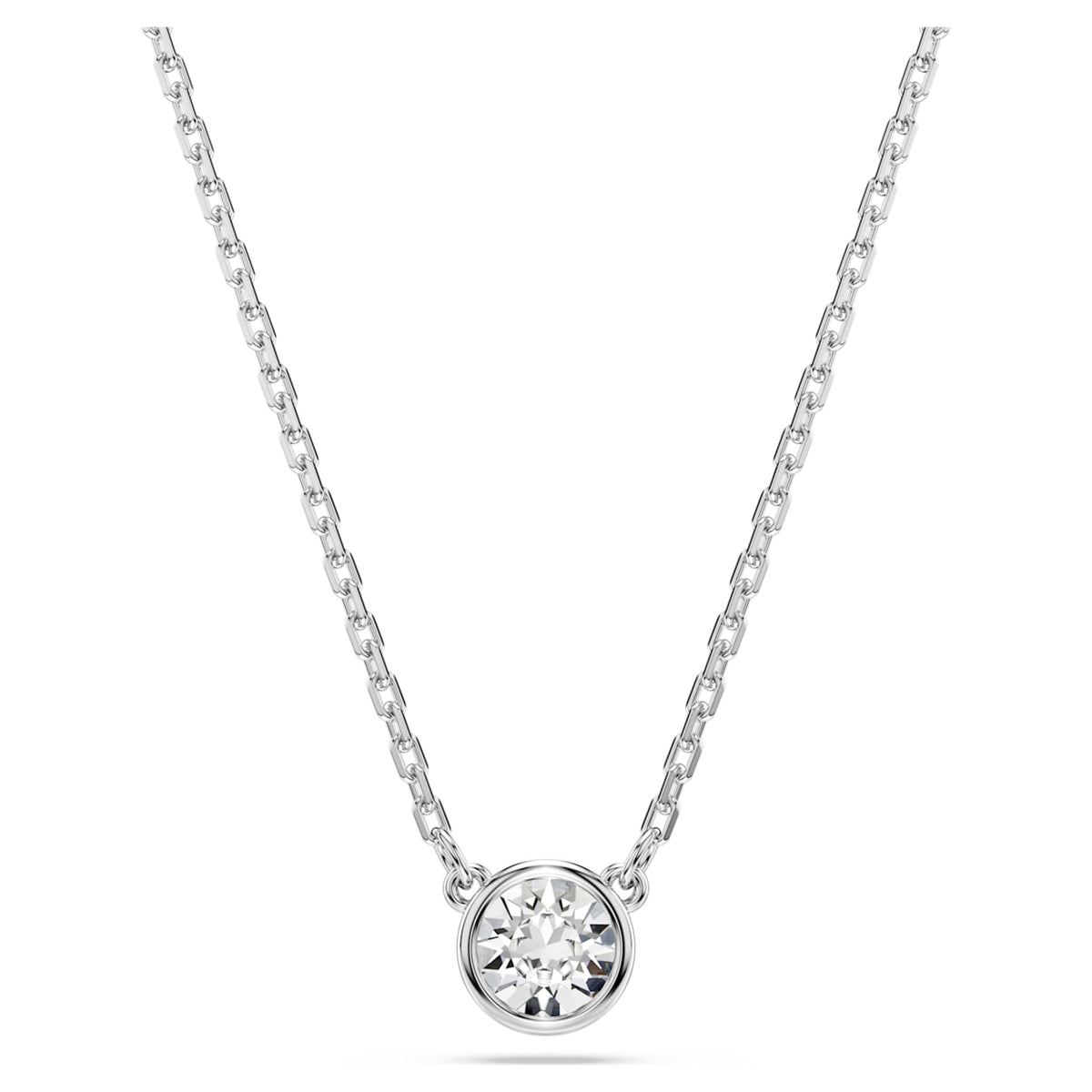 Swarovski Imber pendant Round cut, White, Rhodium plated