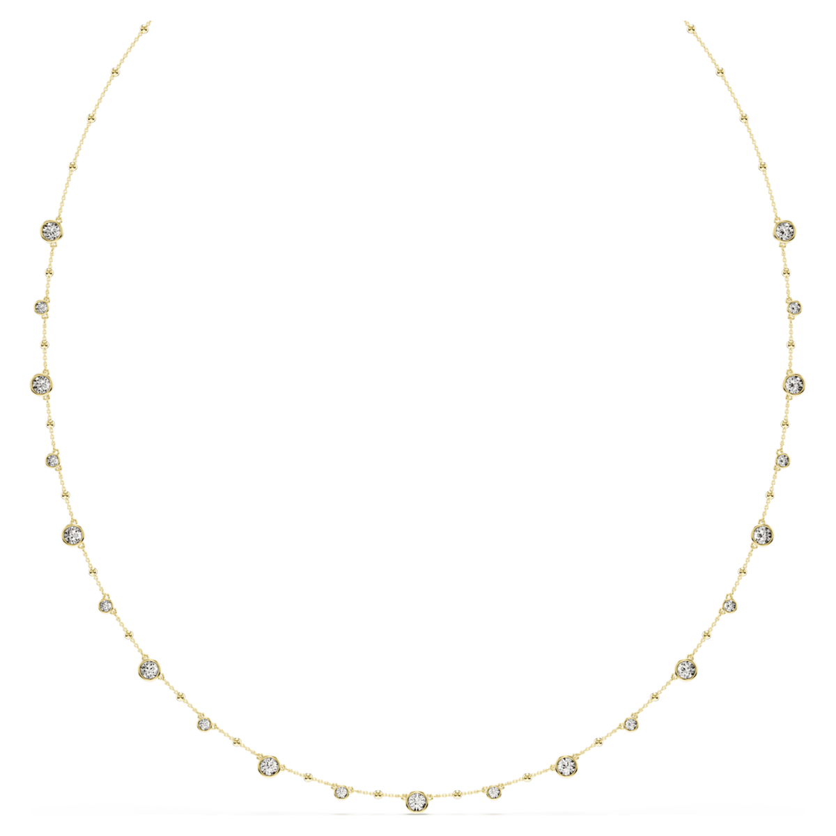 Swarovski Imber strandage Round cut, White, 18K gold finish