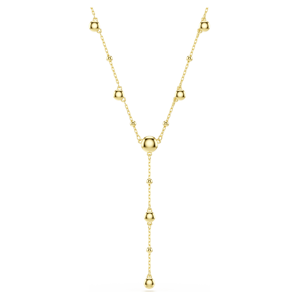 Swarovski Imber y necklace with white round-cut accents and an 18K gold finish