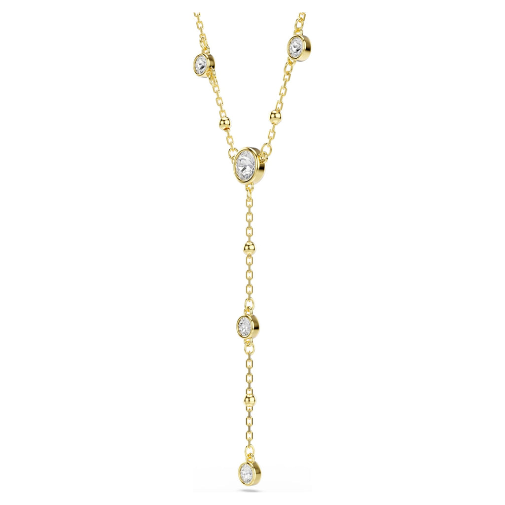 Swarovski Imber y necklace with white round-cut accents and an 18K gold finish