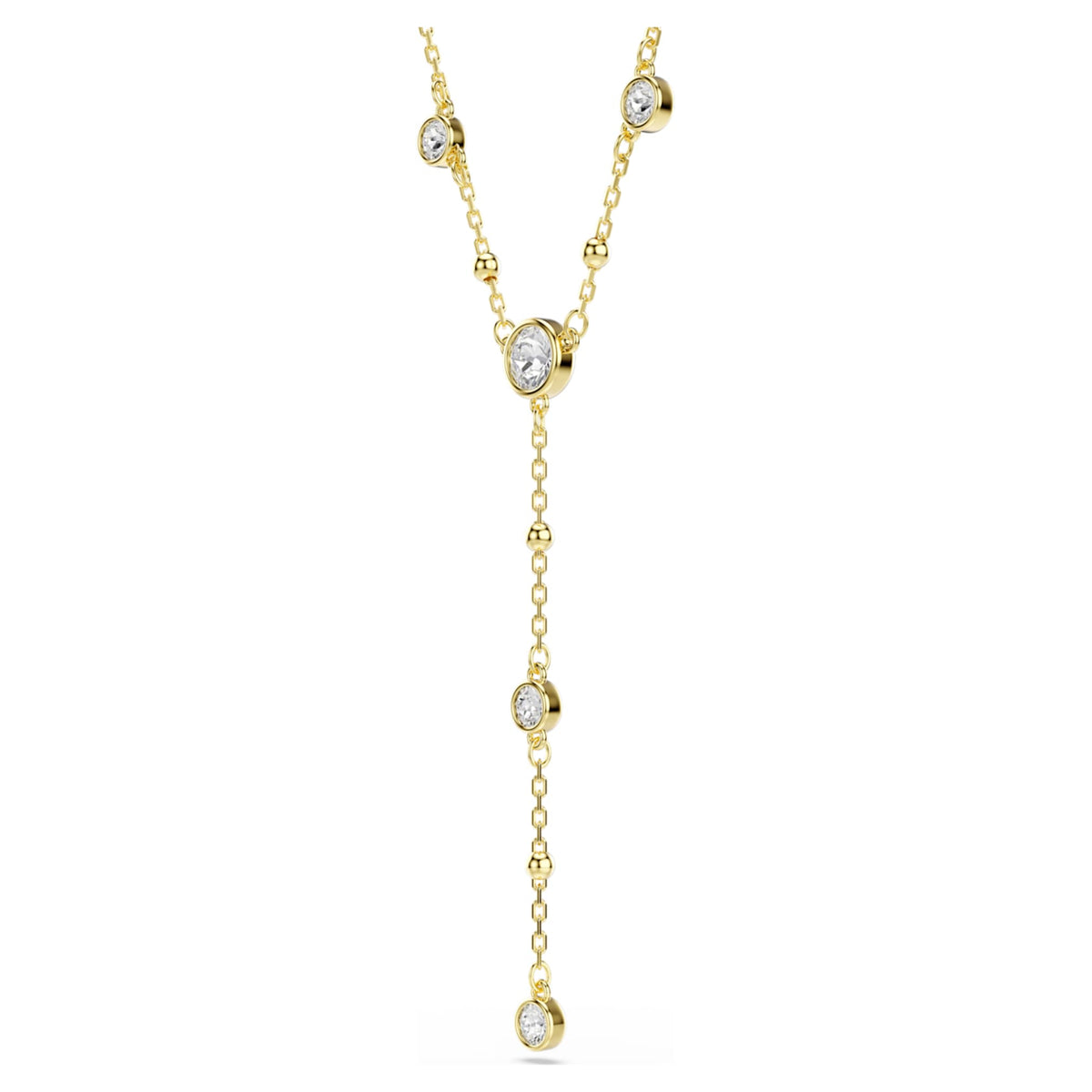 Swarovski Imber y necklace with white round-cut accents and an 18K gold finish