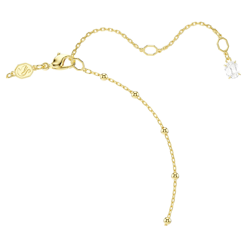 Swarovski Imber y necklace with white round-cut accents and an 18K gold finish