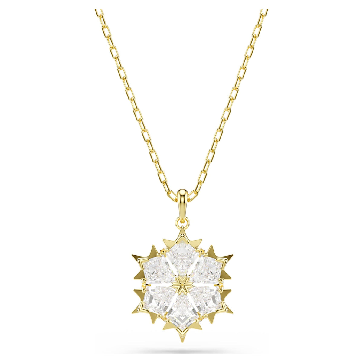 Swarovski Magic set Set (2), Mixed cuts, Snowflake, White, 18K gold finish