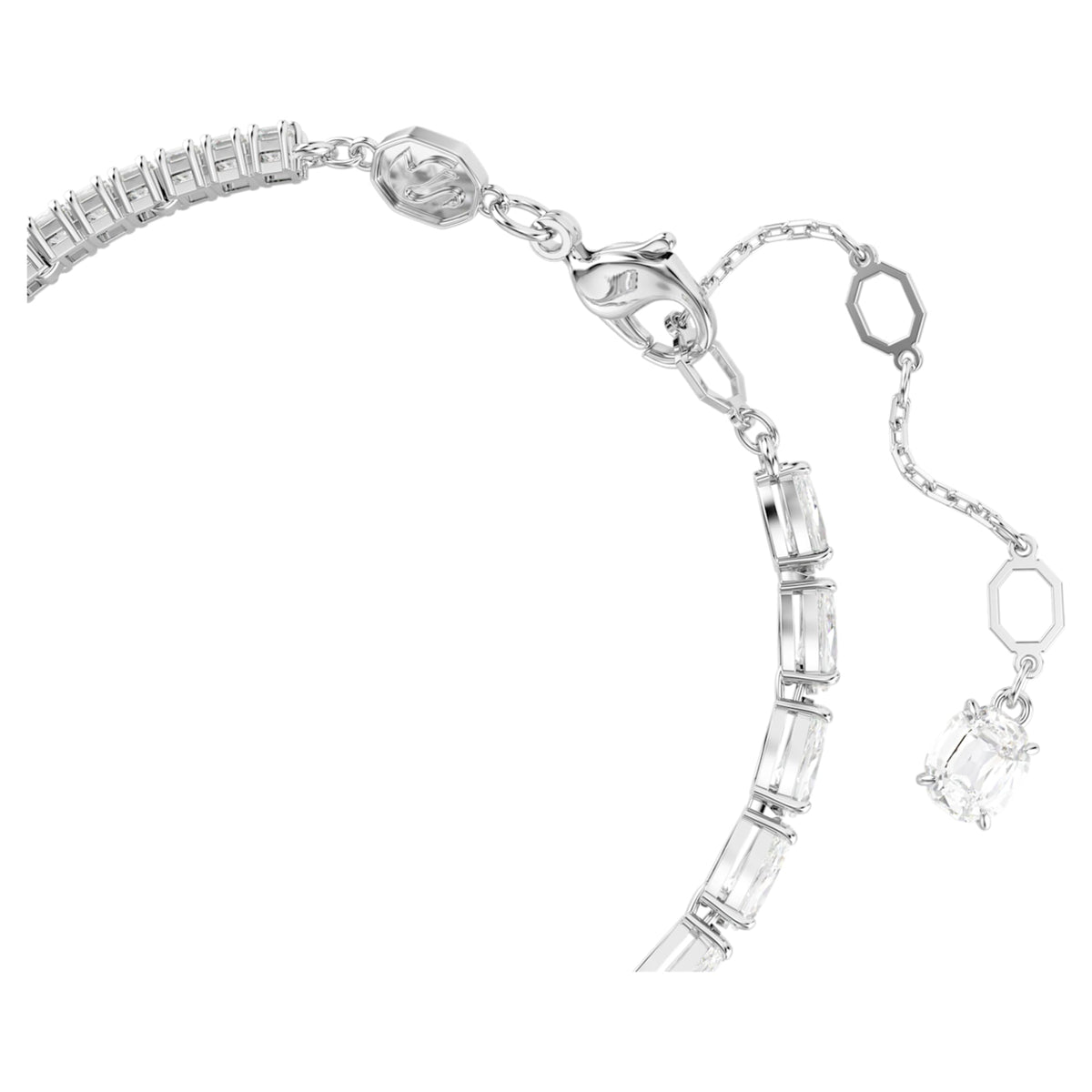 Swarovski Matrix bracelet with white mixed-cut accents and rhodium plating