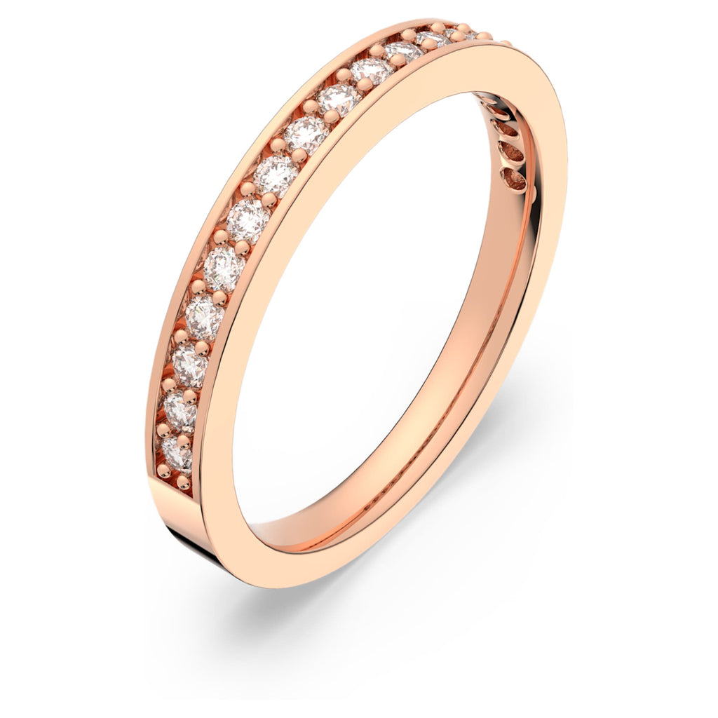Swarovski Matrix ring with white accents and an 18K rose gold finish