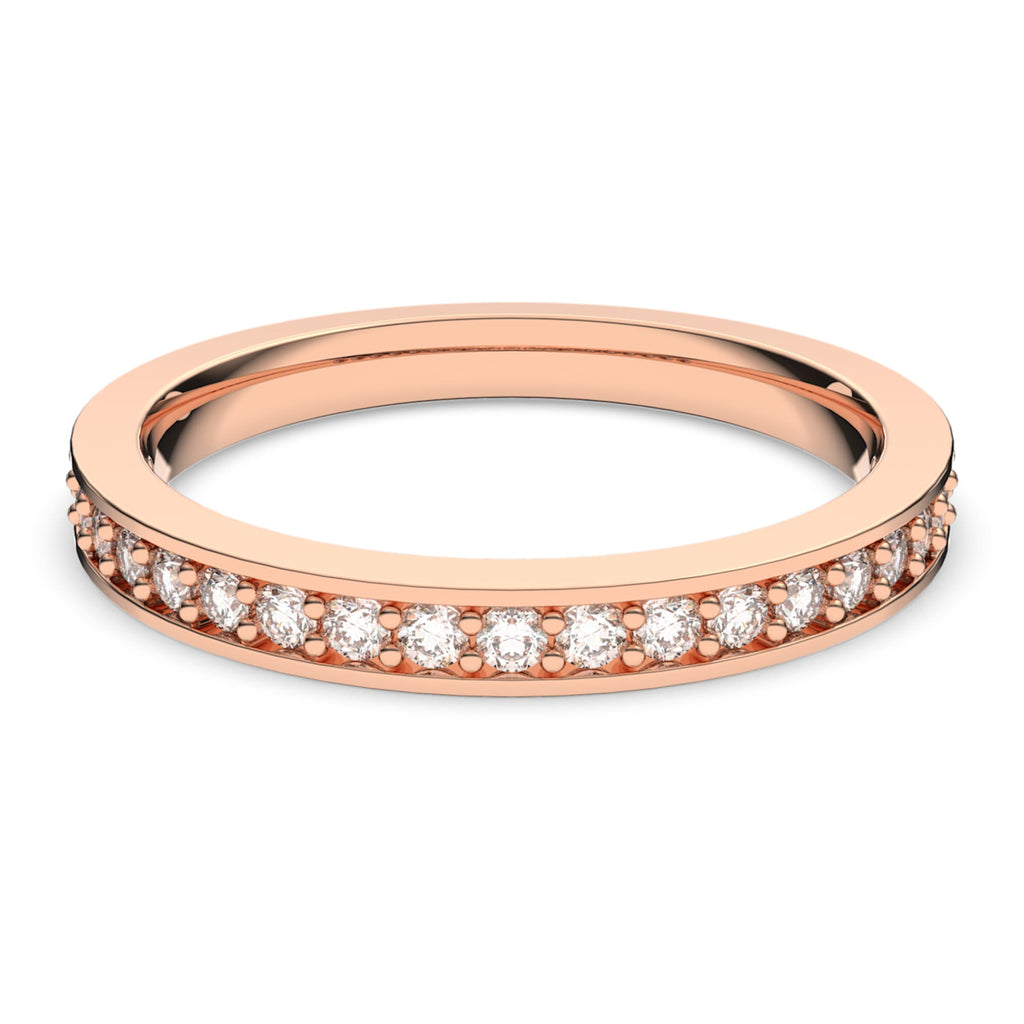 Swarovski Matrix ring with white accents and an 18K rose gold finish