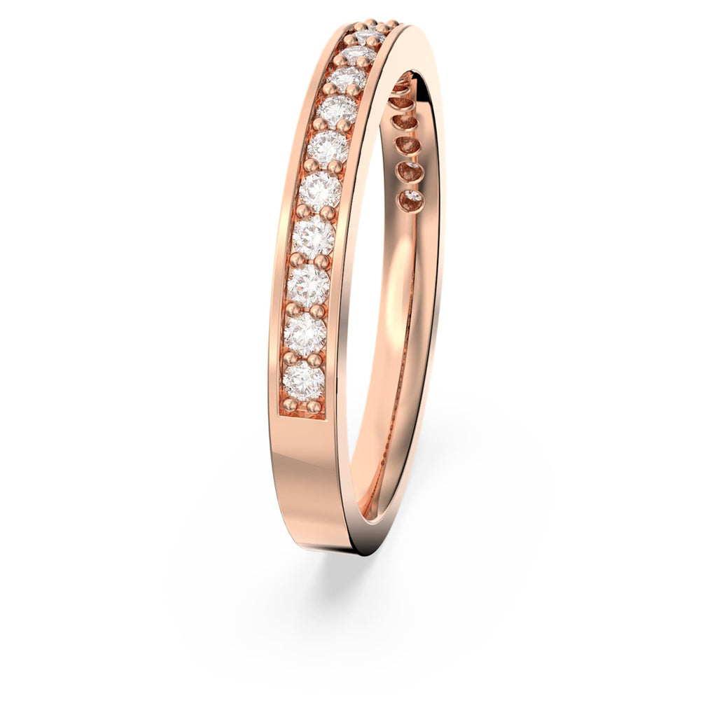 Swarovski Matrix ring with white accents and an 18K rose gold finish
