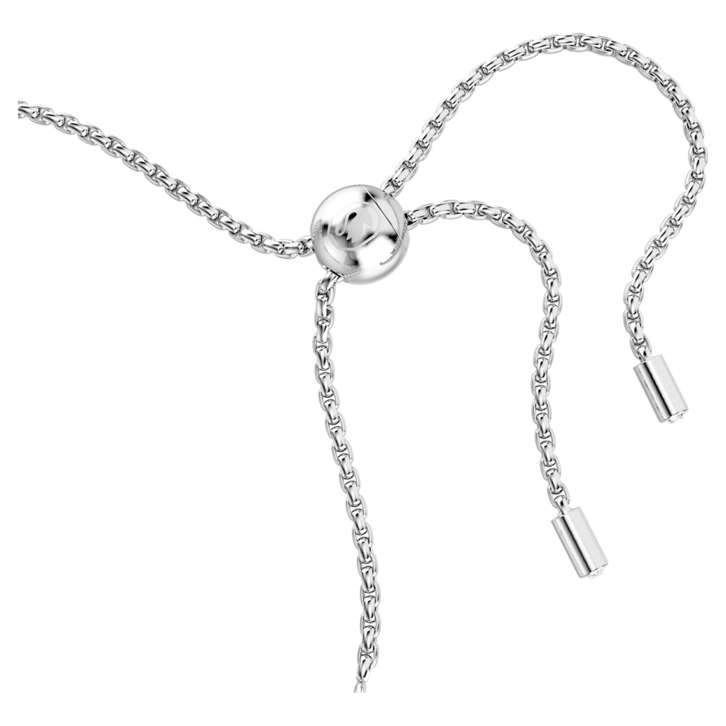 Swarovski Matrix Tennis bracelet Mixed round cuts, White, Rhodium plated