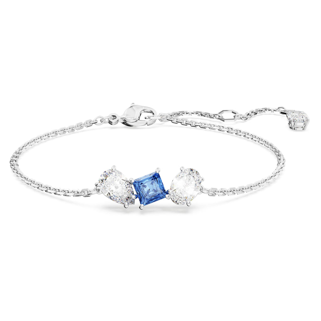 Swarovski Mesmera bracelet with blue mixed-cut accents and rhodium plating