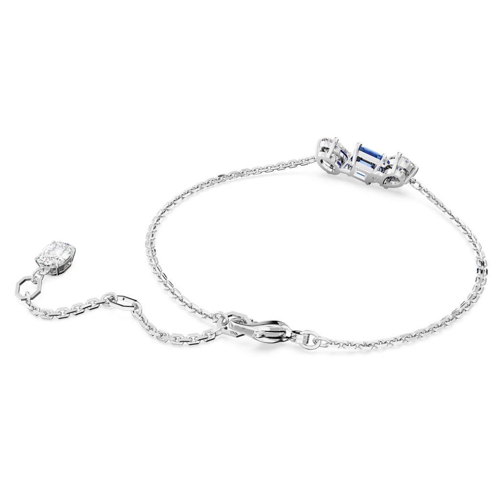 Swarovski Mesmera bracelet with blue mixed-cut accents and rhodium plating