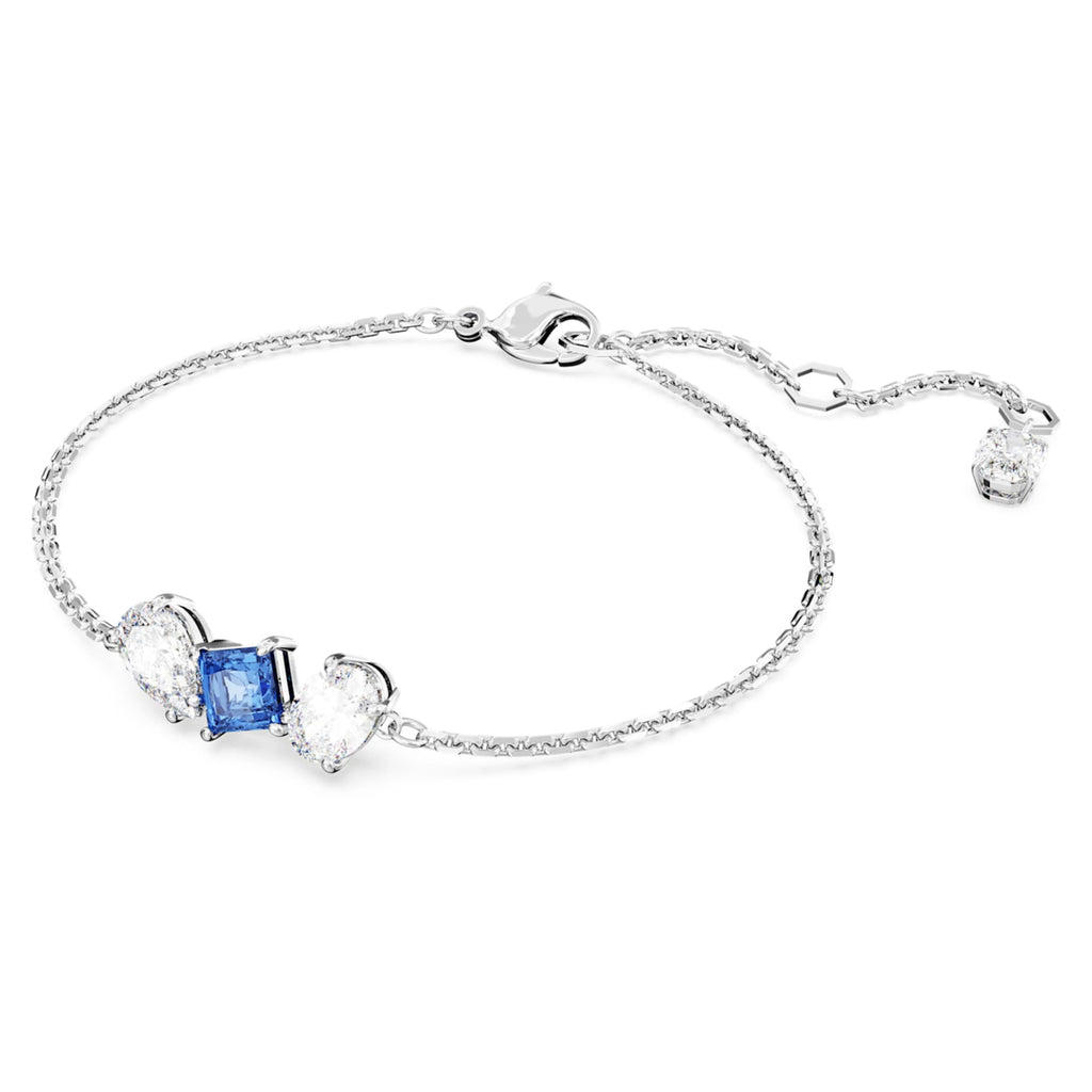 Swarovski Mesmera bracelet with blue mixed-cut accents and rhodium plating
