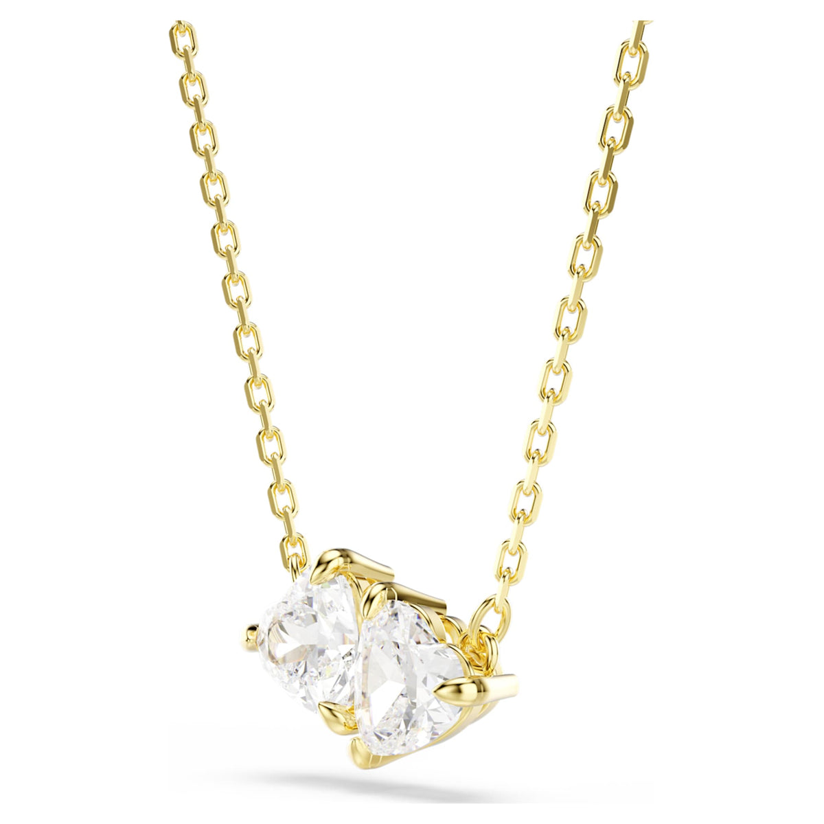 Swarovski Mesmera necklace Heart, White, 18K gold finish