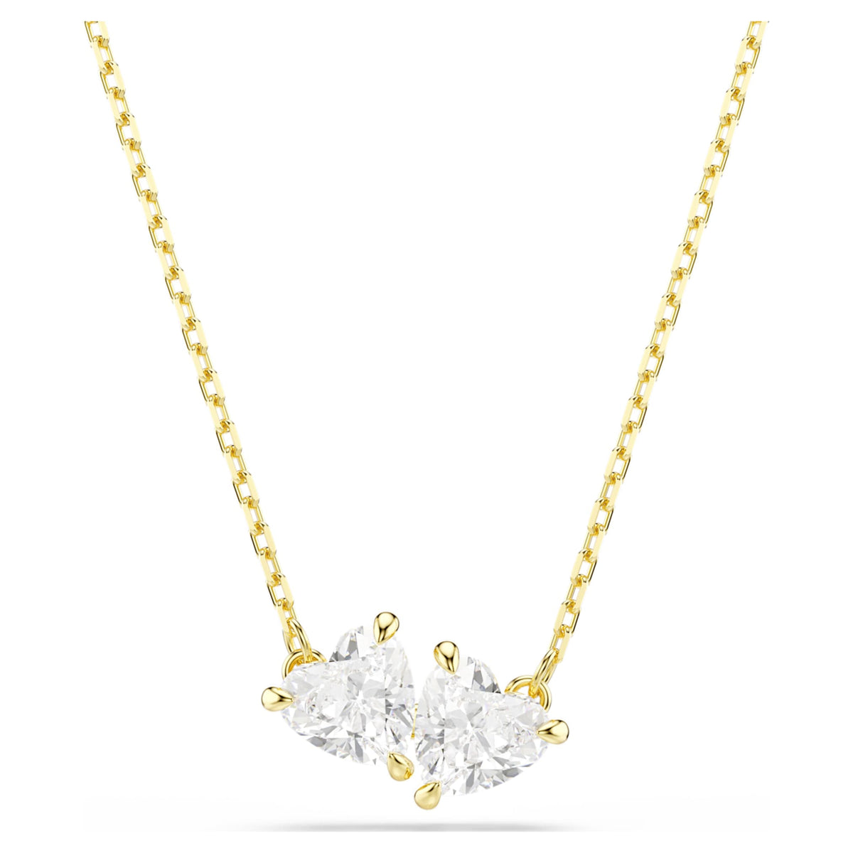 Swarovski Mesmera necklace Heart, White, 18K gold finish