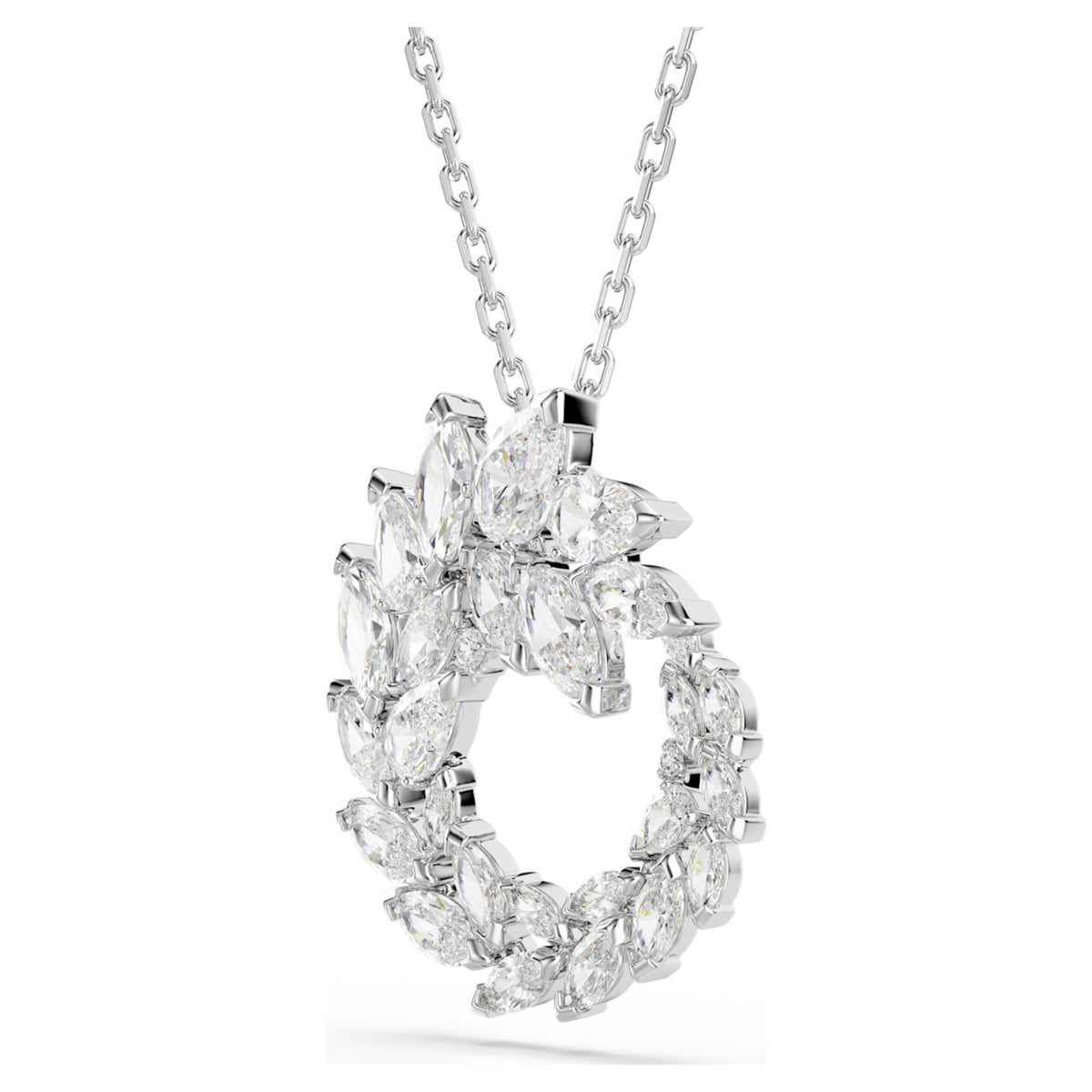 Swarovski Mesmera pendant Marquise cut, White, Rhodium plated