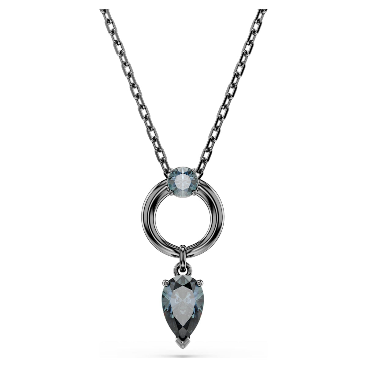 Swarovski Mesmera pendant Mixed cuts, Gray, Ruthenium plated