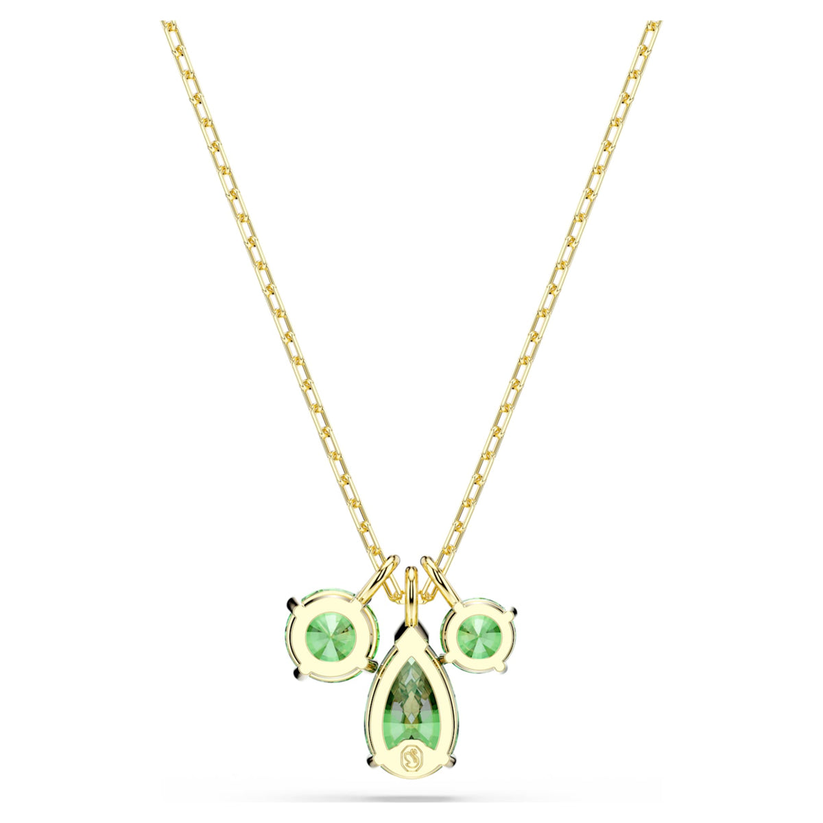 Swarovski Mesmera pendant Mixed cuts, Green, 18K gold finish