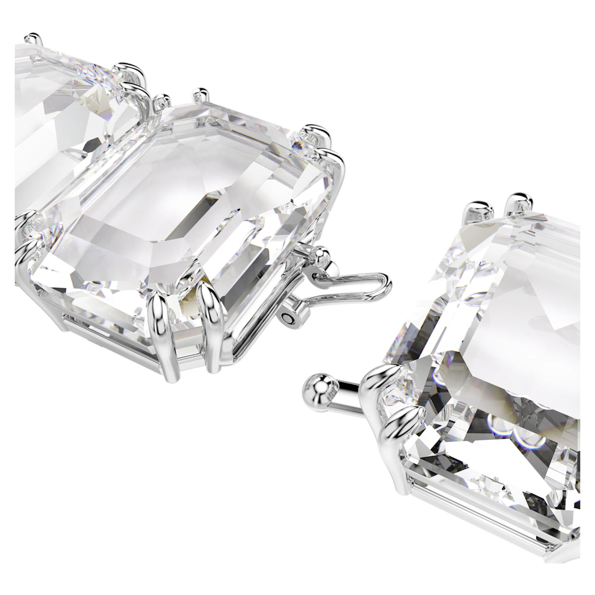 Swarovski Millenia extender Octagon cut, White, Rhodium plated
