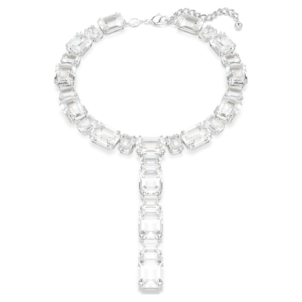 Swarovski Millenia necklace with white mixed-cut accents and rhodium plating