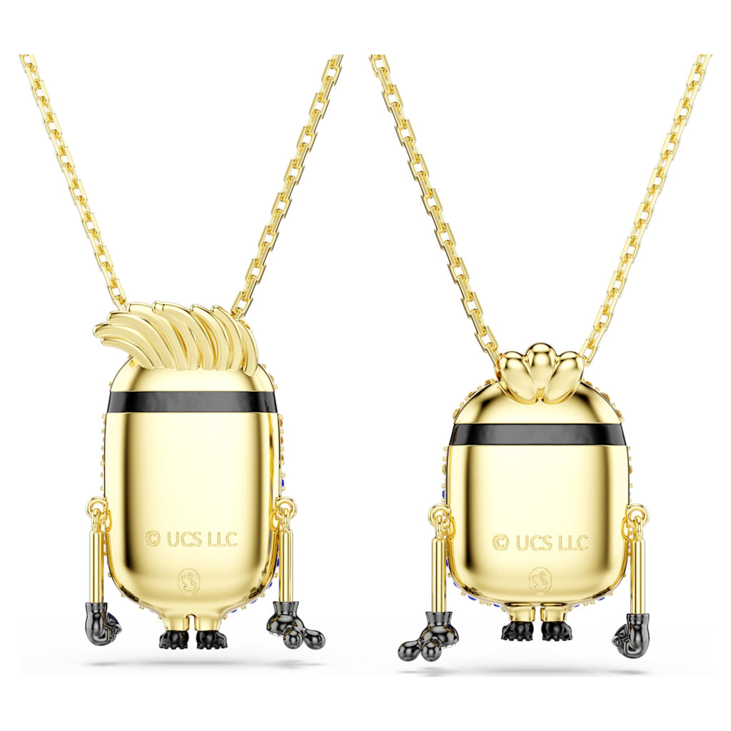 Swarovski Minions James and Henry set with multicolored pavé accents and an 18K gold finish