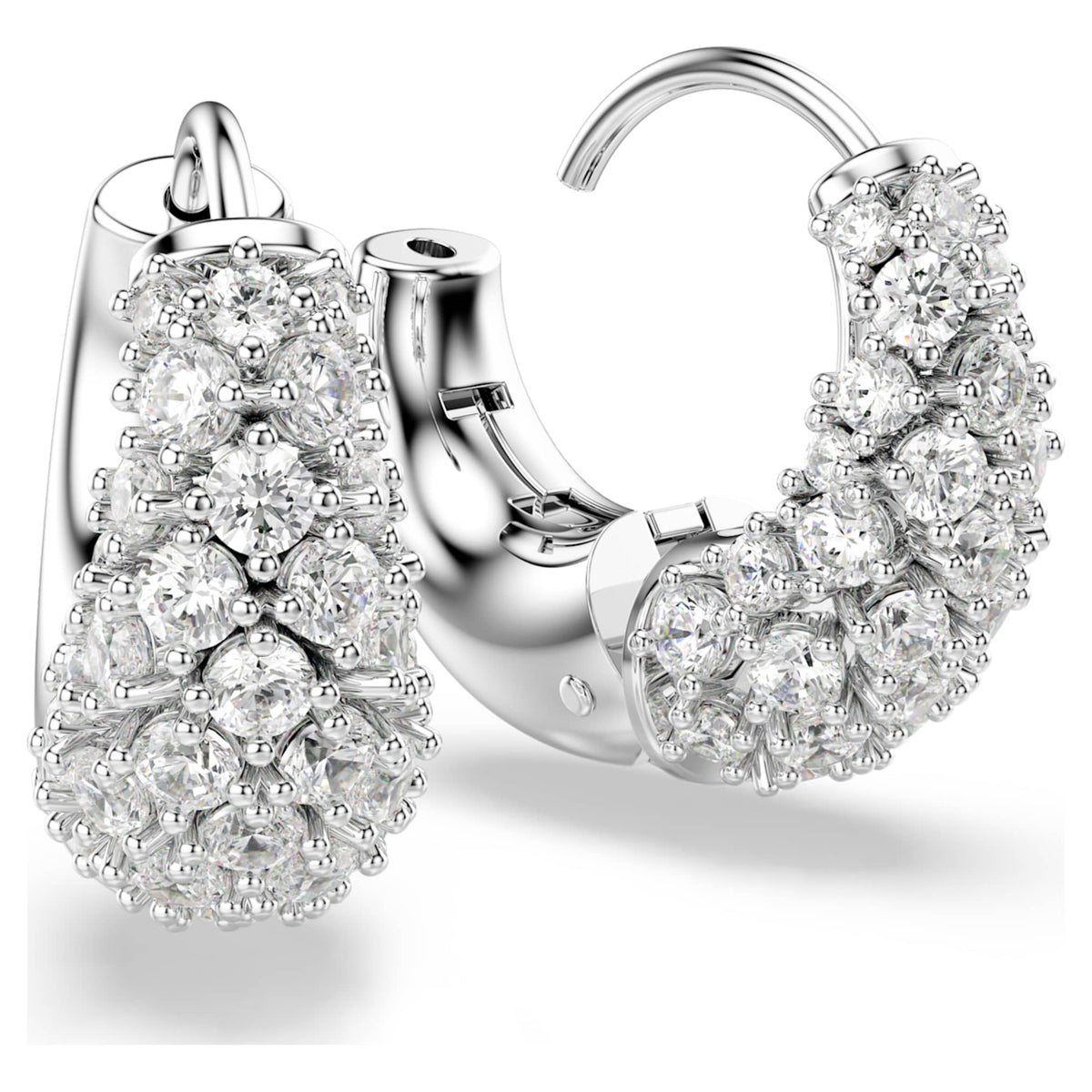 Swarovski Sublima earrings White, Rhodium plated